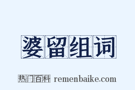 婆留组词是什么意思的图片